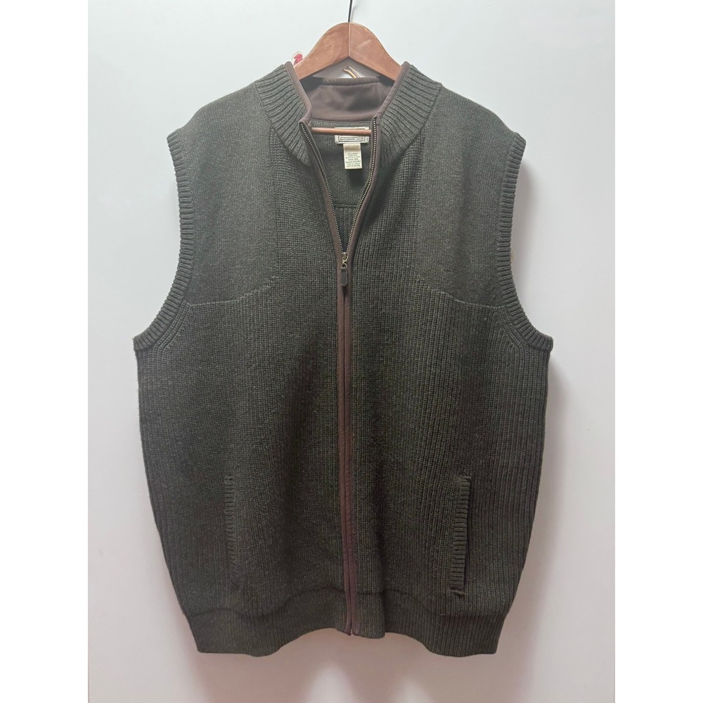 LL Bean Merino Lambswool Waterfowl Sweater Vest 3XL Hunting Fisherman Heritage